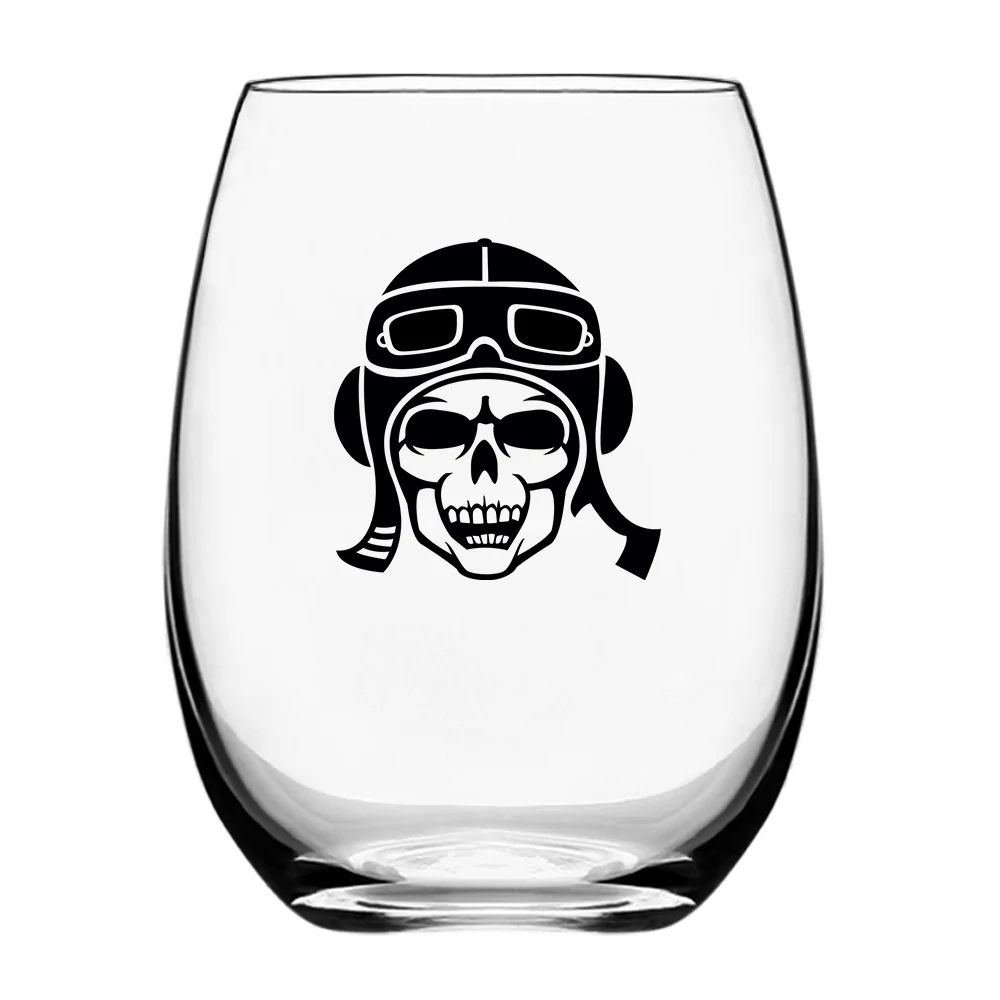 Skeleton Pilot Designed Water & Drink Glasses - Image 2
