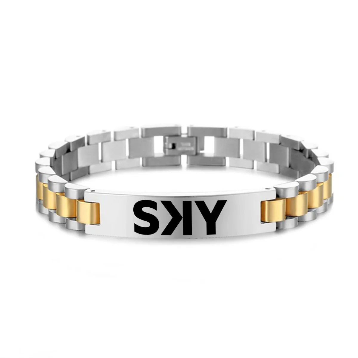 SKY Airline Designed Stainless Steel Chain Bracelets - Image 3