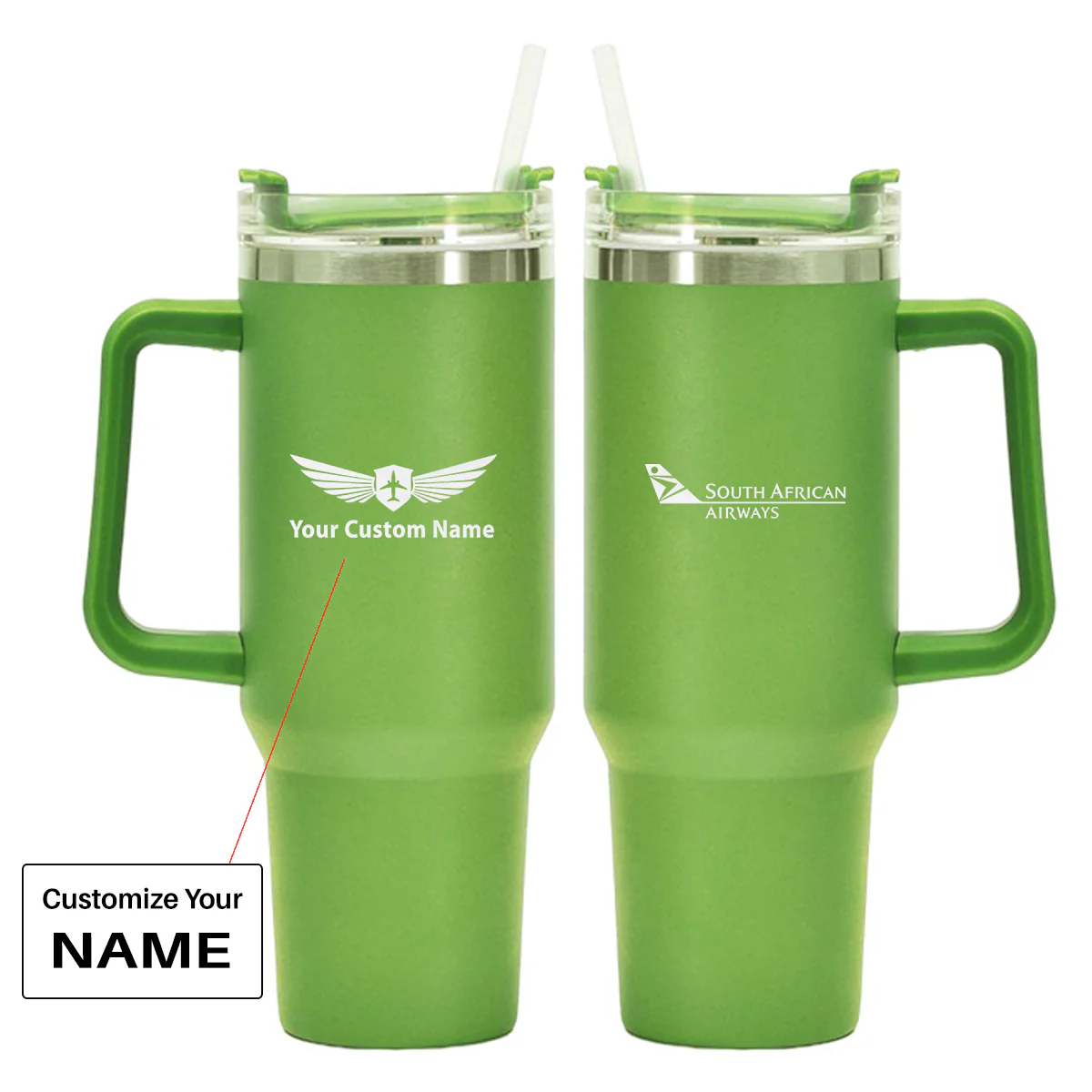 South African Airways Designed 40oz Stainless Steel Car Mug With Holder - Image 13