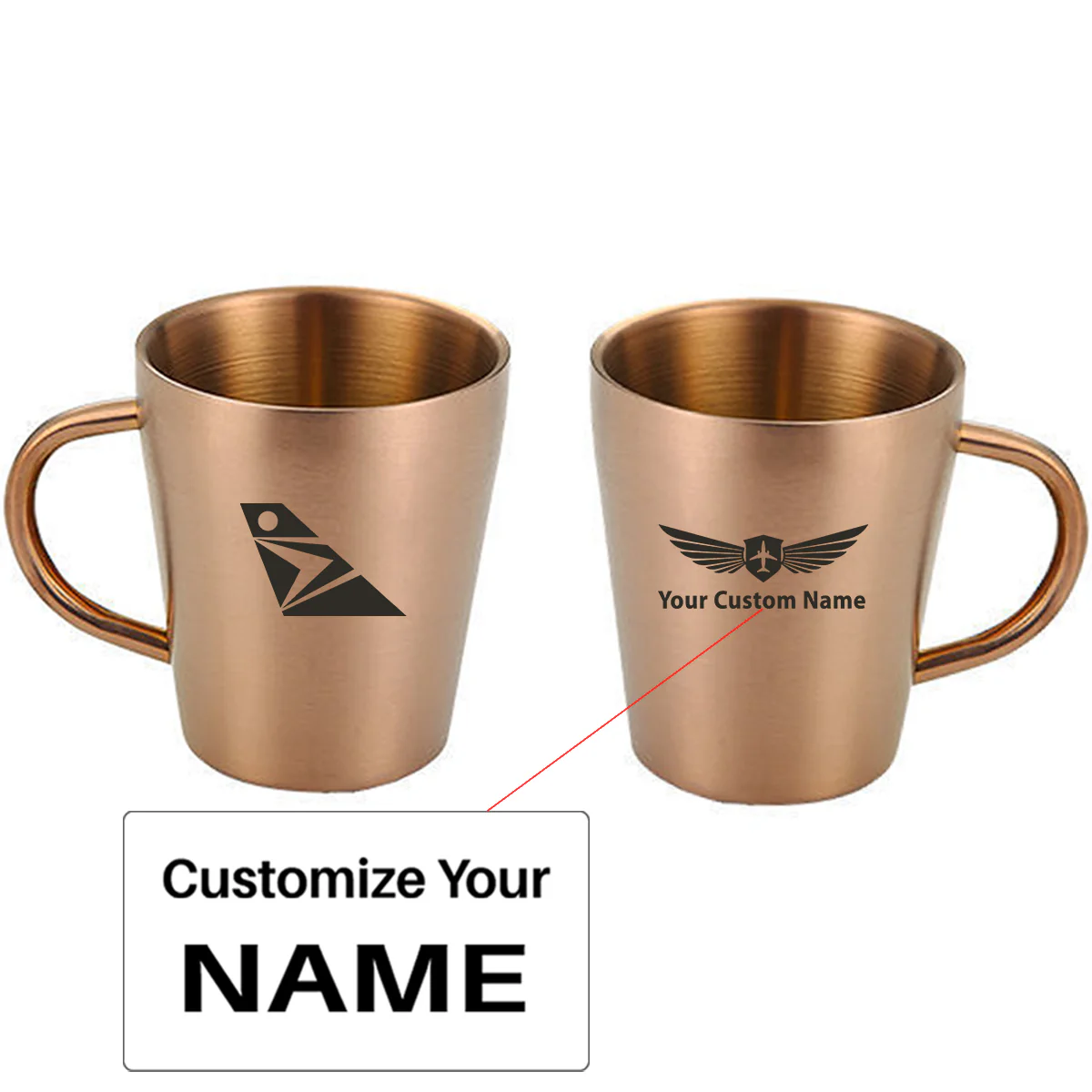 South African Airways Designed Stainless Steel Coffee Mugs - Image 3