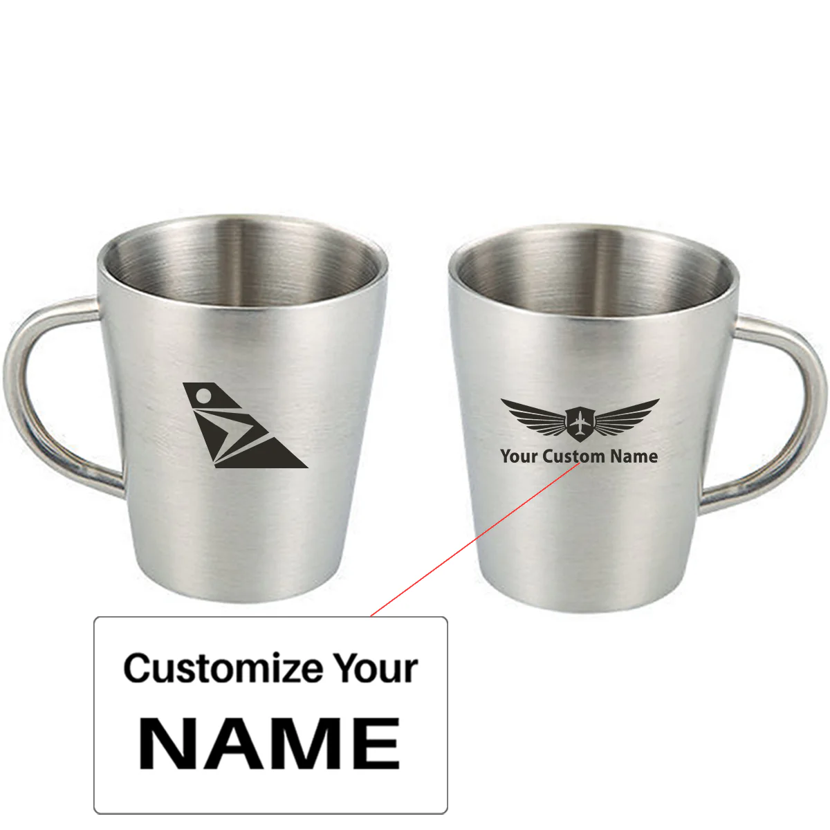 South African Airways Designed Stainless Steel Coffee Mugs - Image 5