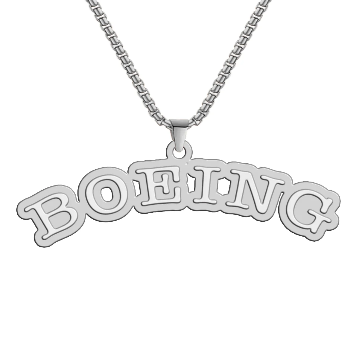 Special BOEING Text Designed Hollow Necklac - Image 2