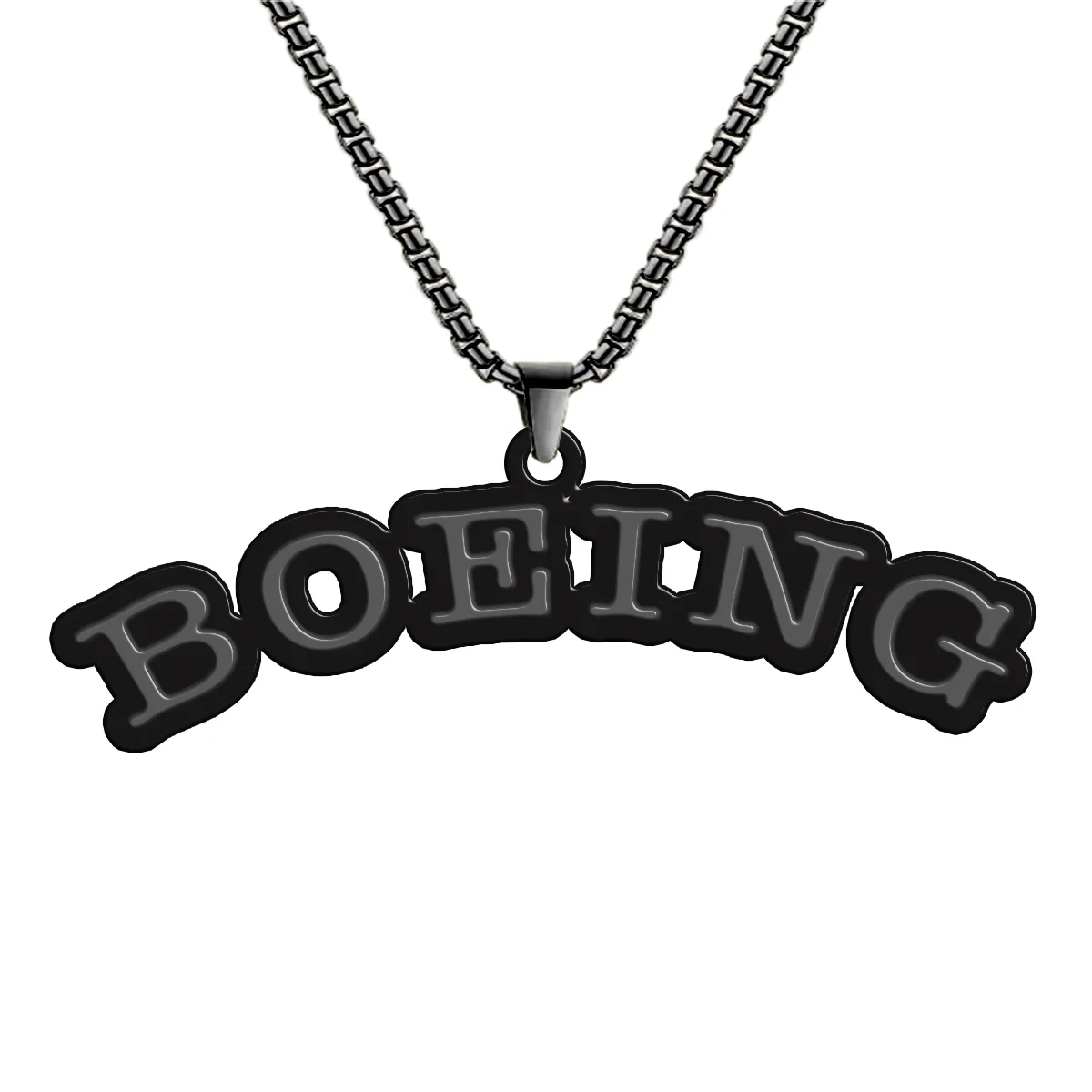 Special BOEING Text Designed Hollow Necklac - Image 4