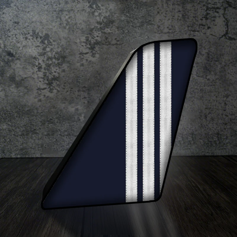 Special Silver Pilot Epaulettes 3 Lines Designed Led Aircraft Tail & 3D Lamp