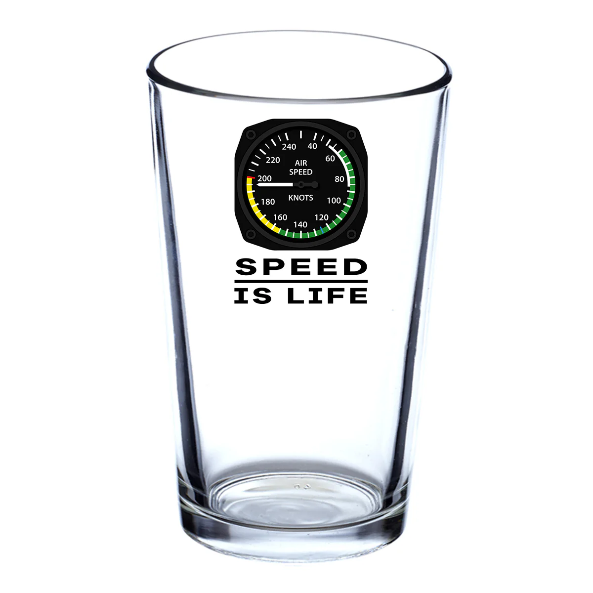 Speed Is Life Designed Beer & Water Glasses - Image 2