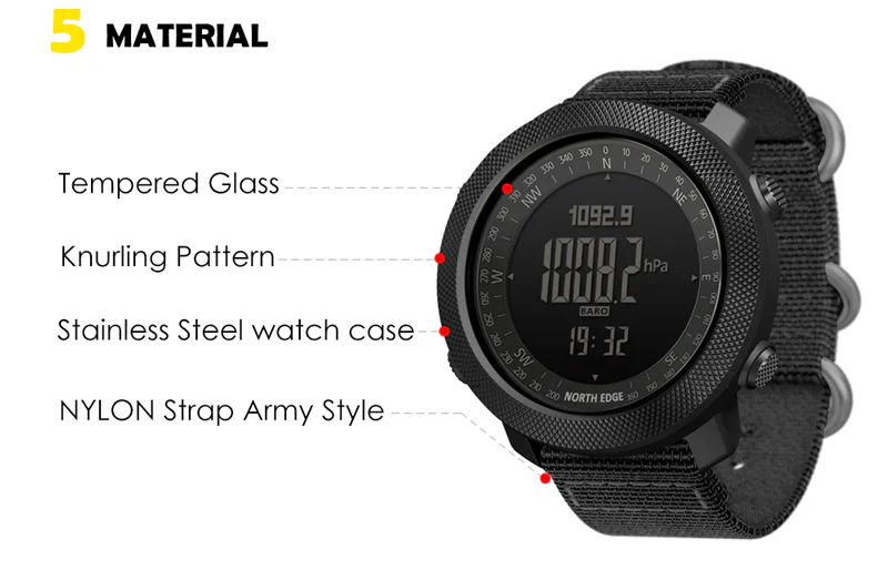 Sport Digital Running Swimming Military Army Men's watches - Image 3