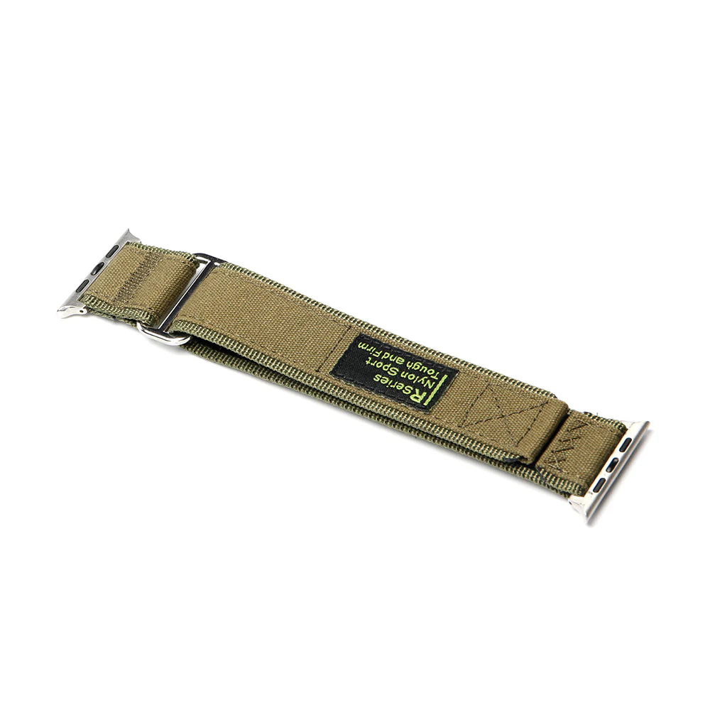 Sport Woven Nylon Strap for Apple Watch Ultra Velcro Band Metal Bracelet  Bands - Image 3