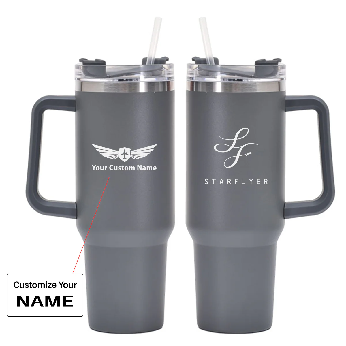 StarFlyer Airlines Designed 40oz Stainless Steel Car Mug With Holder - Image 19