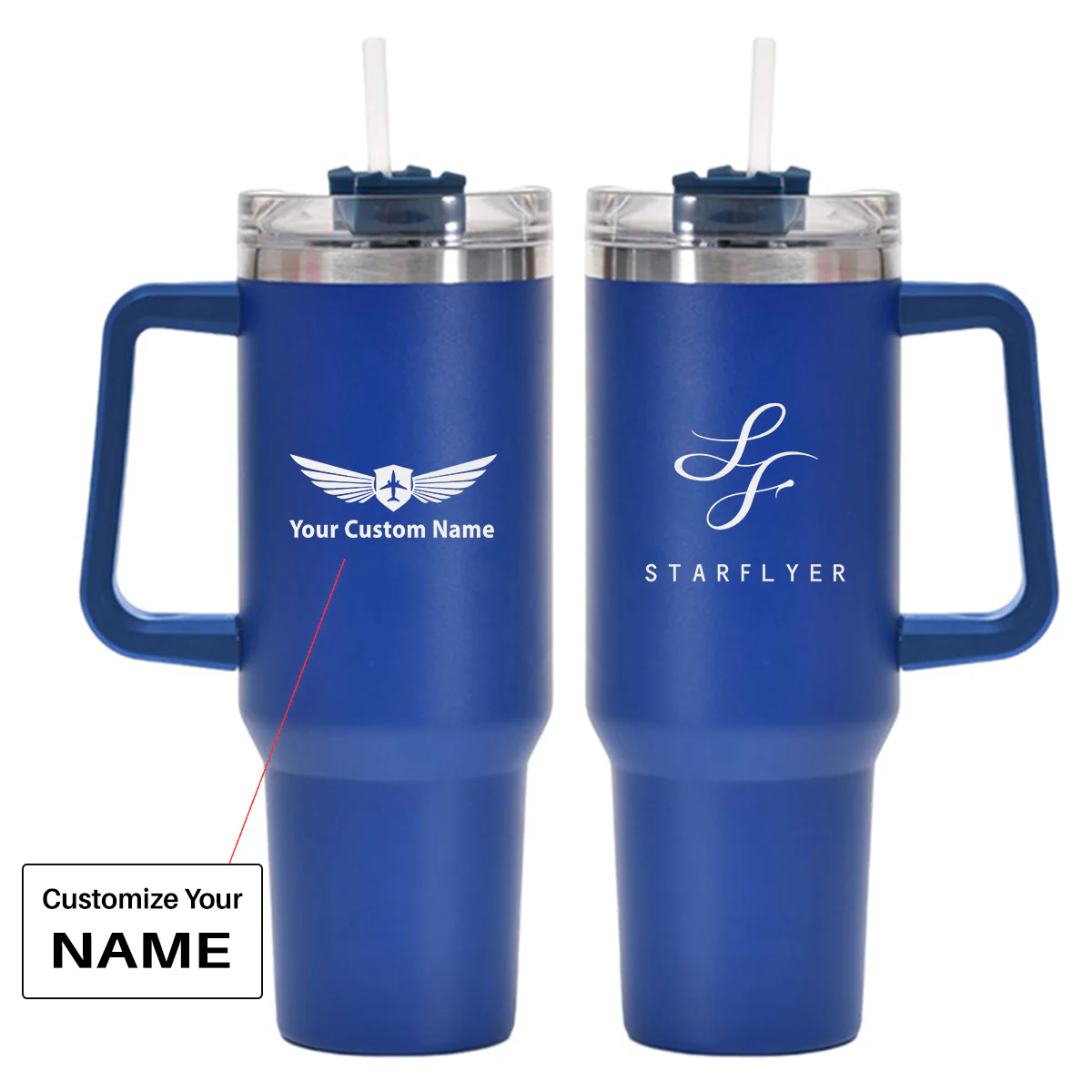 StarFlyer Airlines Designed 40oz Stainless Steel Car Mug With Holder - Image 3