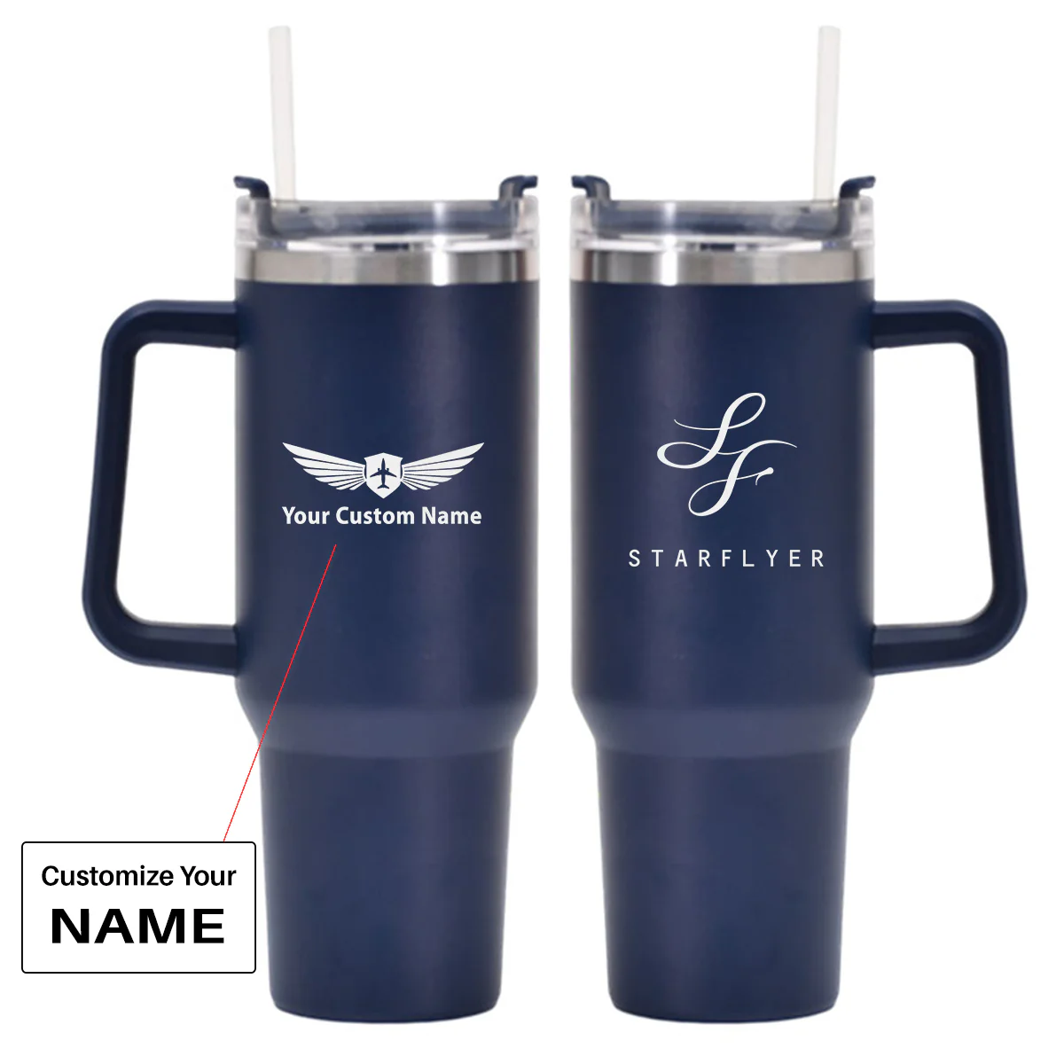 StarFlyer Airlines Designed 40oz Stainless Steel Car Mug With Holder - Image 5