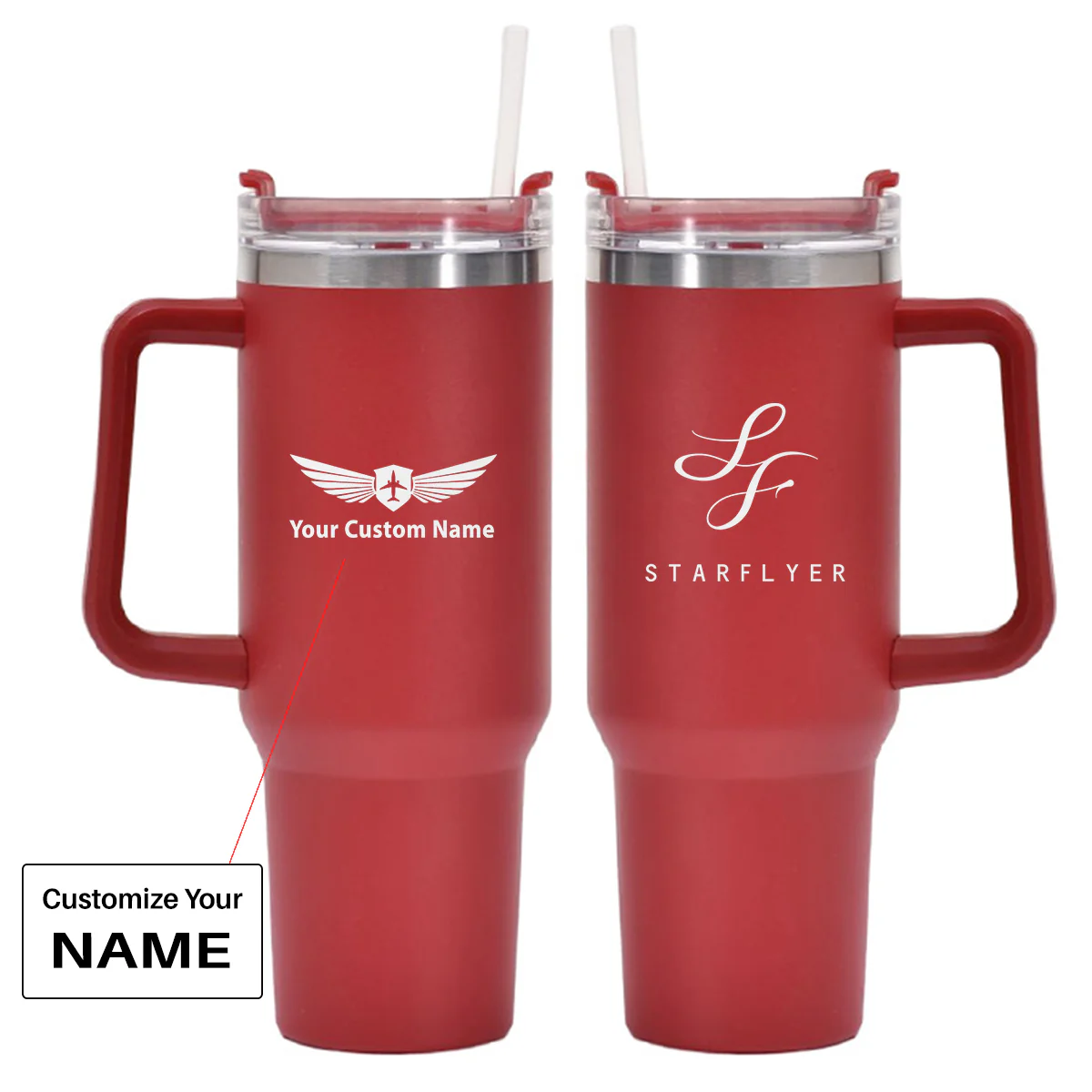 StarFlyer Airlines Designed 40oz Stainless Steel Car Mug With Holder - Image 7