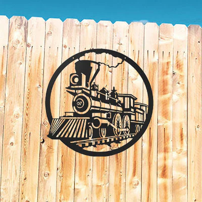 Steam Train Wall Sculpture 30x30CM