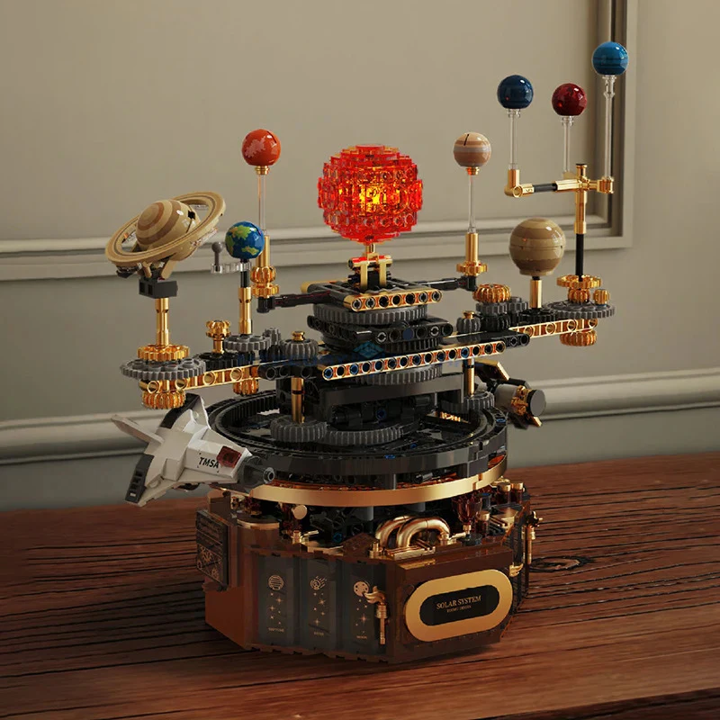 STEM Electric Rotating Solar System Light Building Blocks Model - Image 3