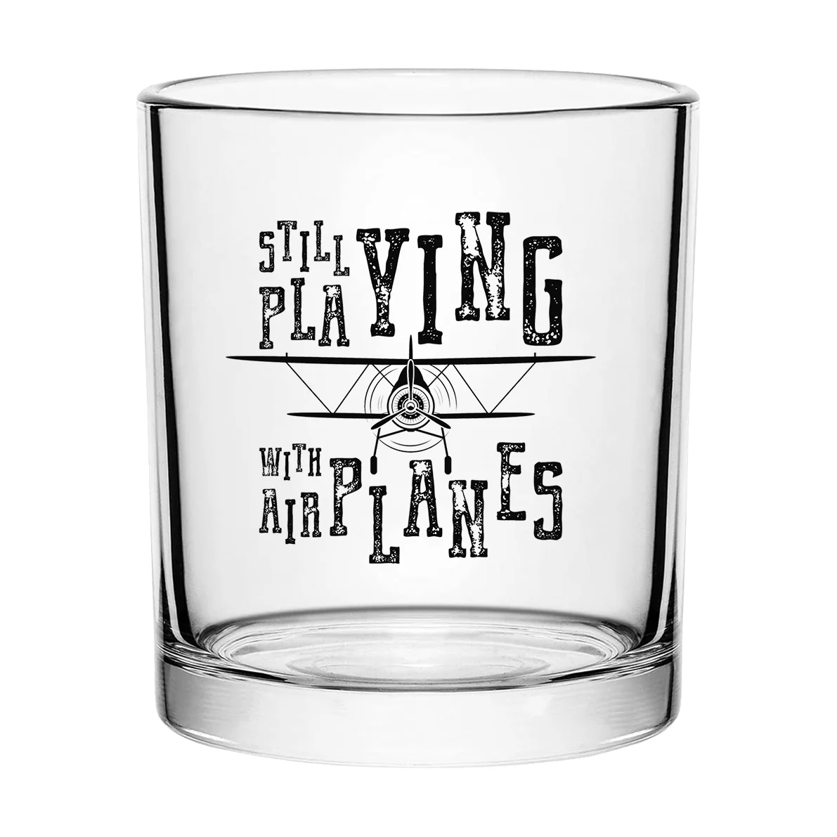 Still Playing With Airplanes Designed Special Whiskey Glasses - Image 2