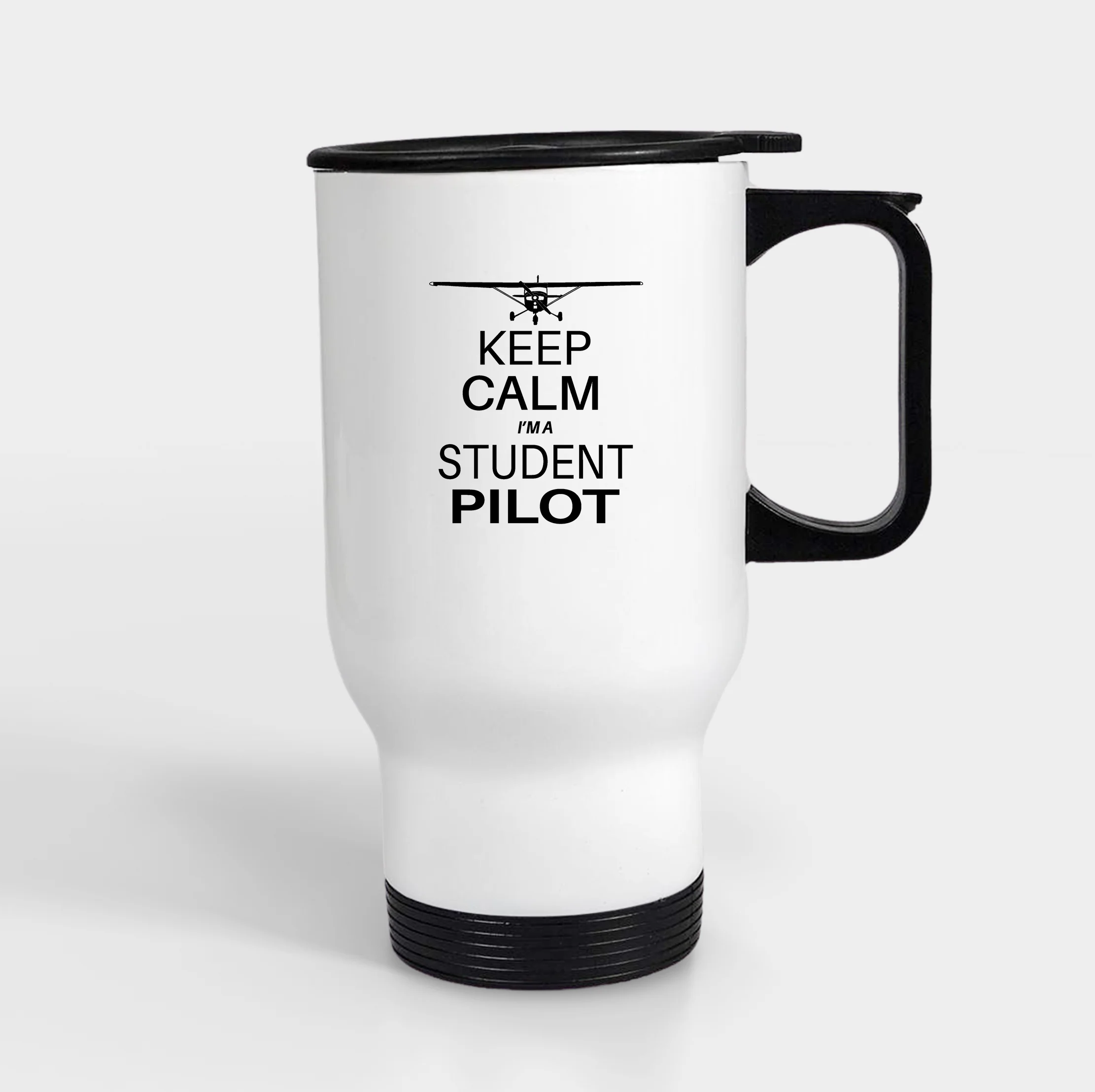 Student Pilot (Cessna) Designed Travel Mugs (With Holder) - Image 4