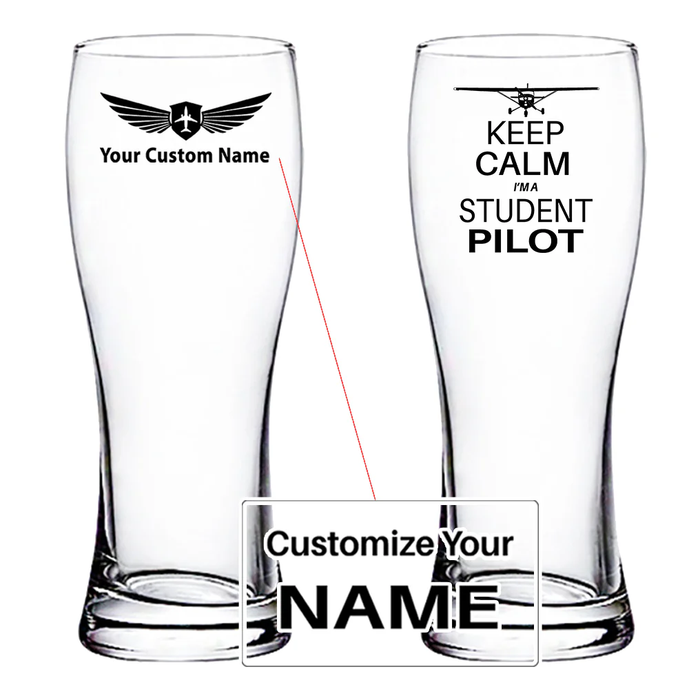 Student Pilot Designed Pilsner Beer Glasses
