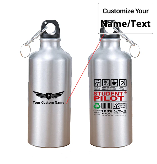 Student Pilot Label Designed Thermoses