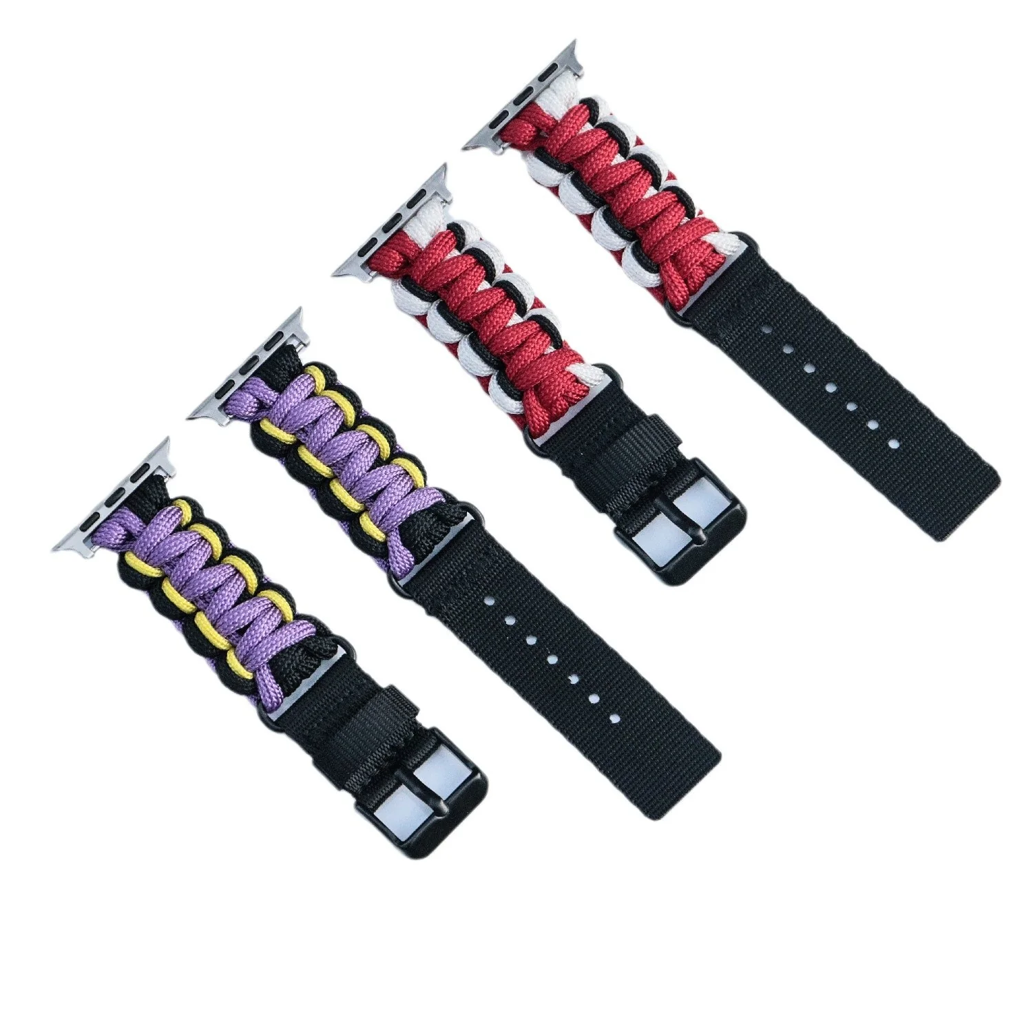 Suitable for Apple Watch Strap Nylon Braided Strap Hand-woven Nylon Strap Paracord - Image 3
