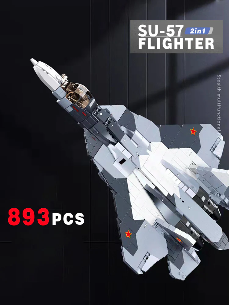 Sukhoi Su-27 Military WW2 Classic Model Air Force Weapon Flanker Fighter Building Blocks - Image 2