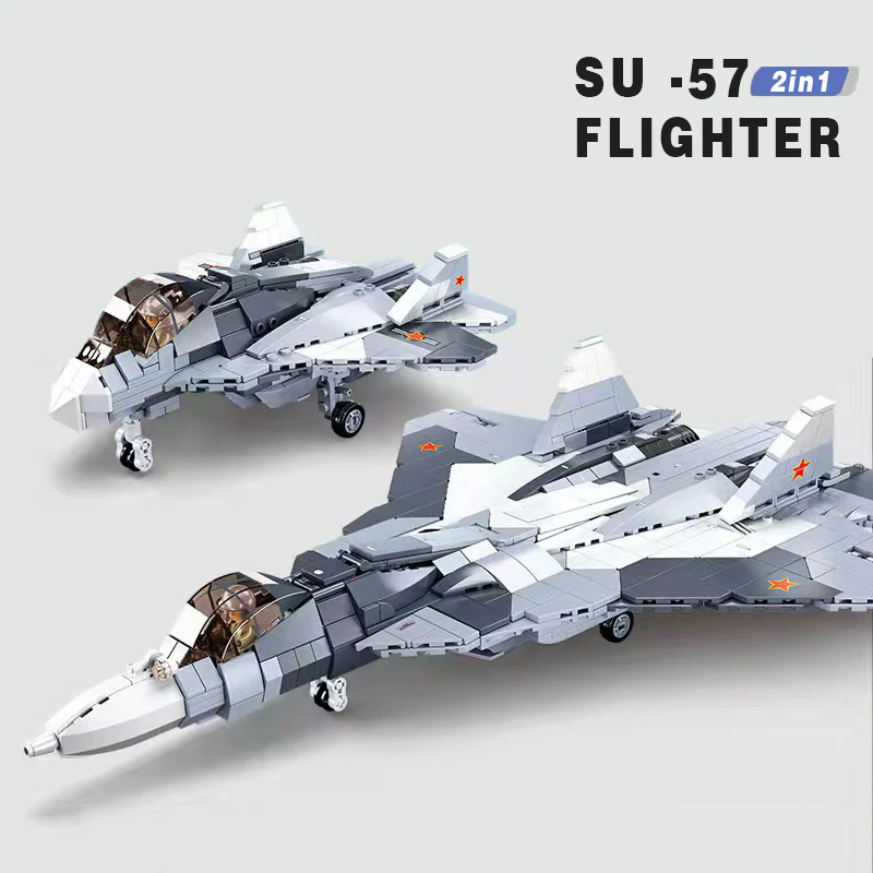 Sukhoi Su-27 Military WW2 Classic Model Air Force Weapon Flanker Fighter Building Blocks - Image 5