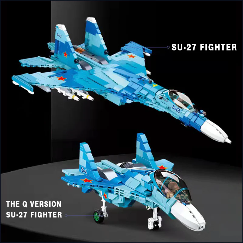 Sukhoi Su-57 Military WW2 Classic Model Air Force Weapon Flanker Fighter Building Blocks - Image 4