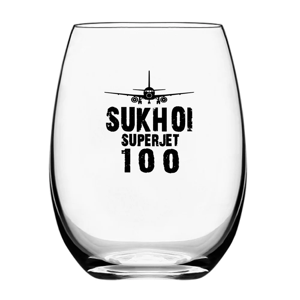 Sukhoi Superjet 100 & Plane Designed Water & Drink Glasses - Image 2