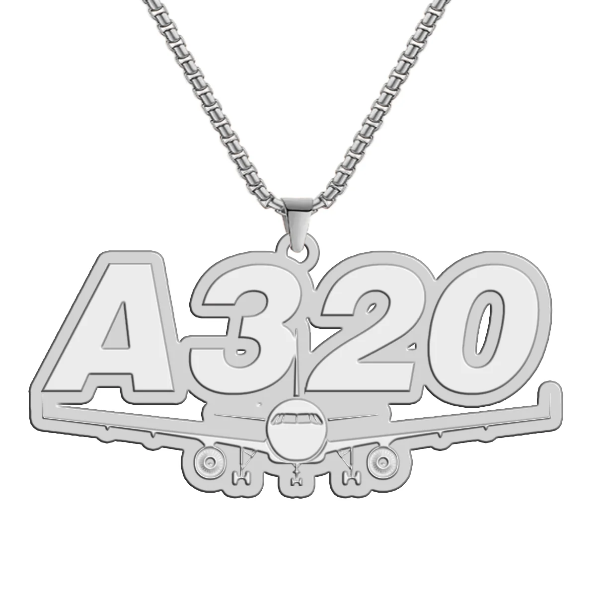 Super Airbus A320 Designed Hollow Necklace - Image 2