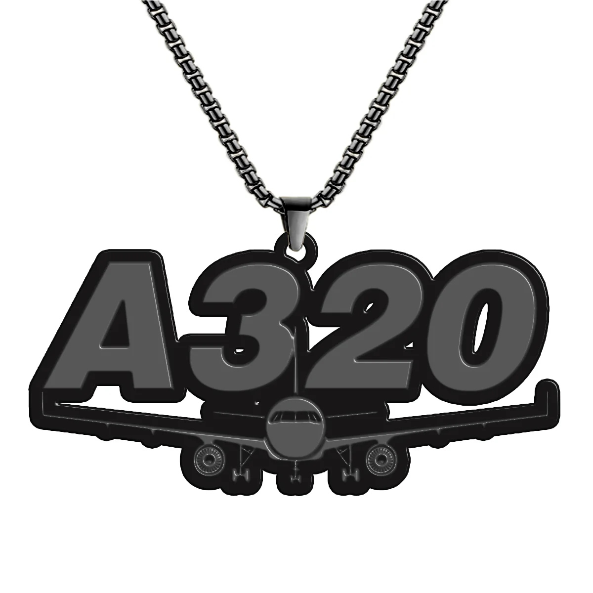Super Airbus A320 Designed Hollow Necklace - Image 4