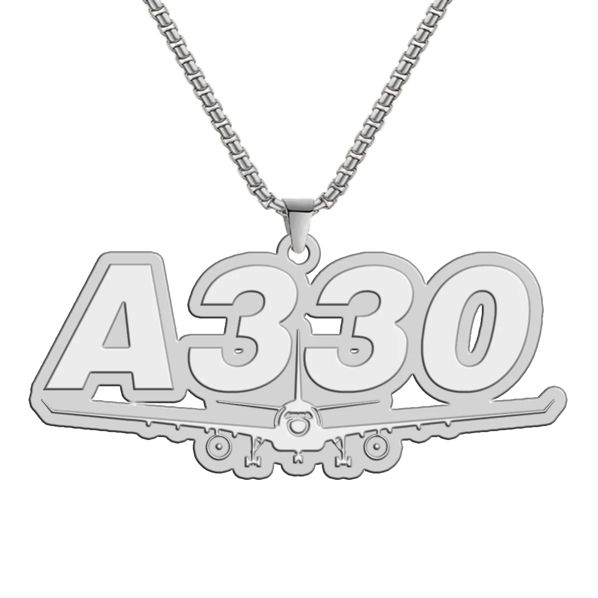 Super Airbus A330 Designed Hollow Necklace - Image 2