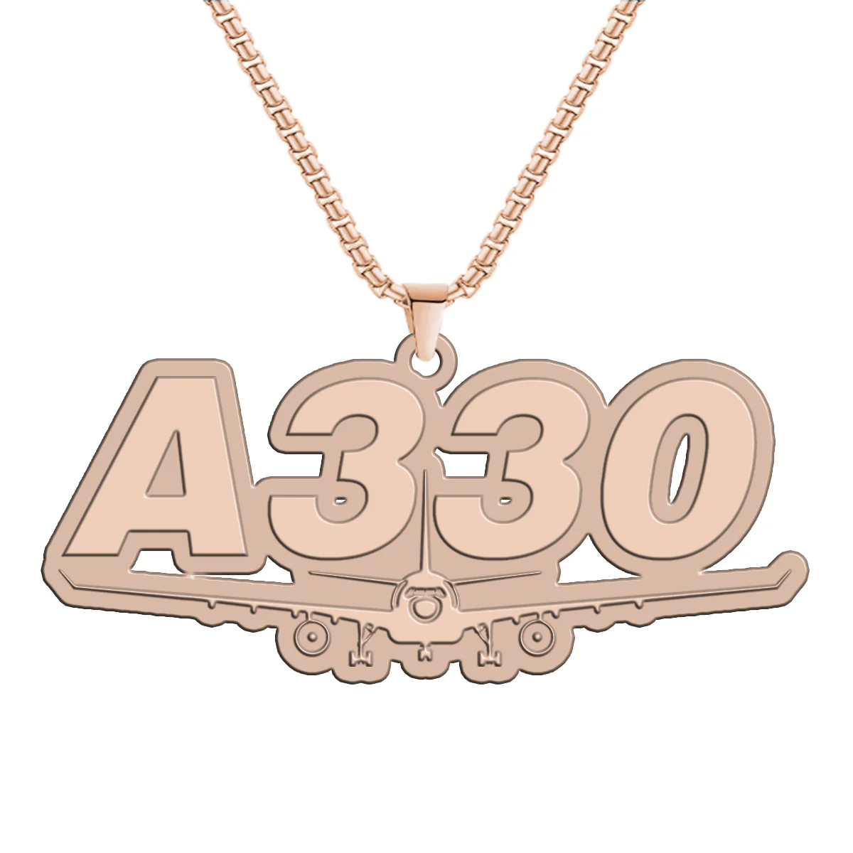 Super Airbus A330 Designed Hollow Necklace - Image 3
