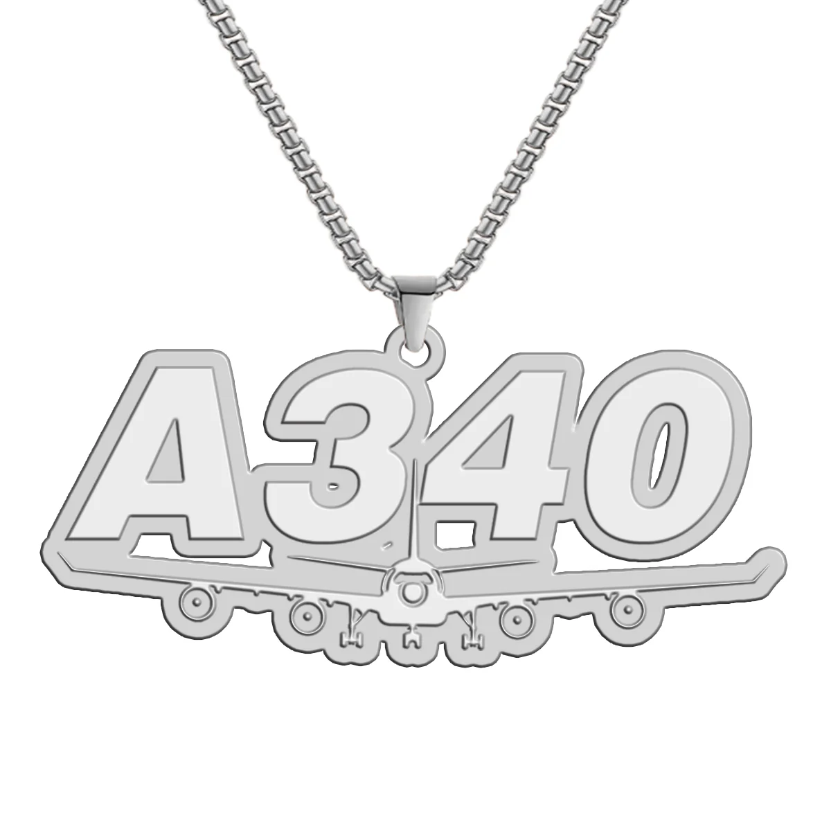Super Airbus A340 Designed Hollow Necklace - Image 2