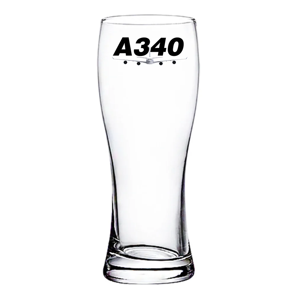 Super Airbus A340 Designed Pilsner Beer Glasses - Image 2