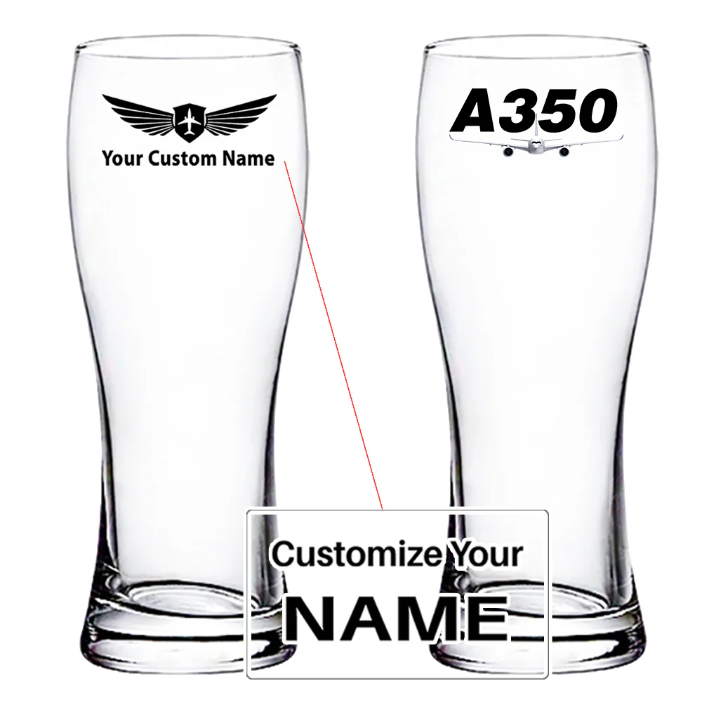 Super Airbus A350 Designed Pilsner Beer Glasses