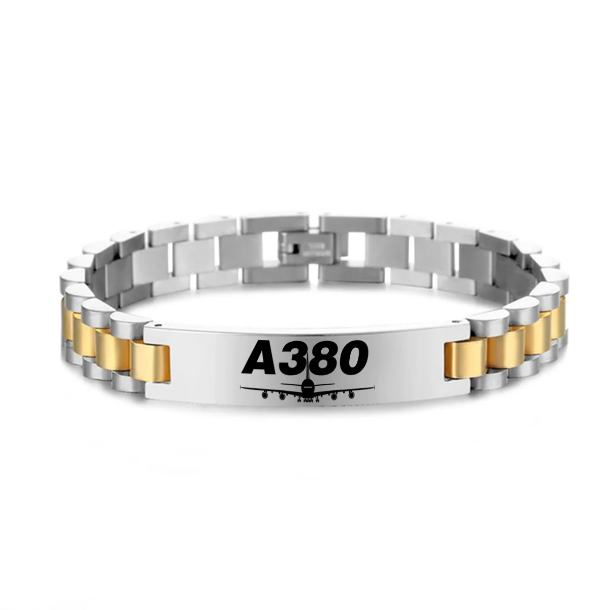 Super Airbus A380 Designed Stainless Steel Chain Bracelets - Image 3
