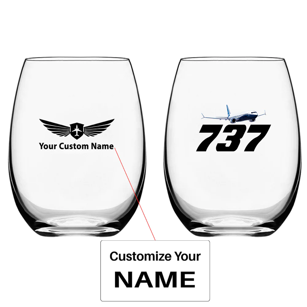 Super Boeing 737-800 Designed Water & Drink Glasses