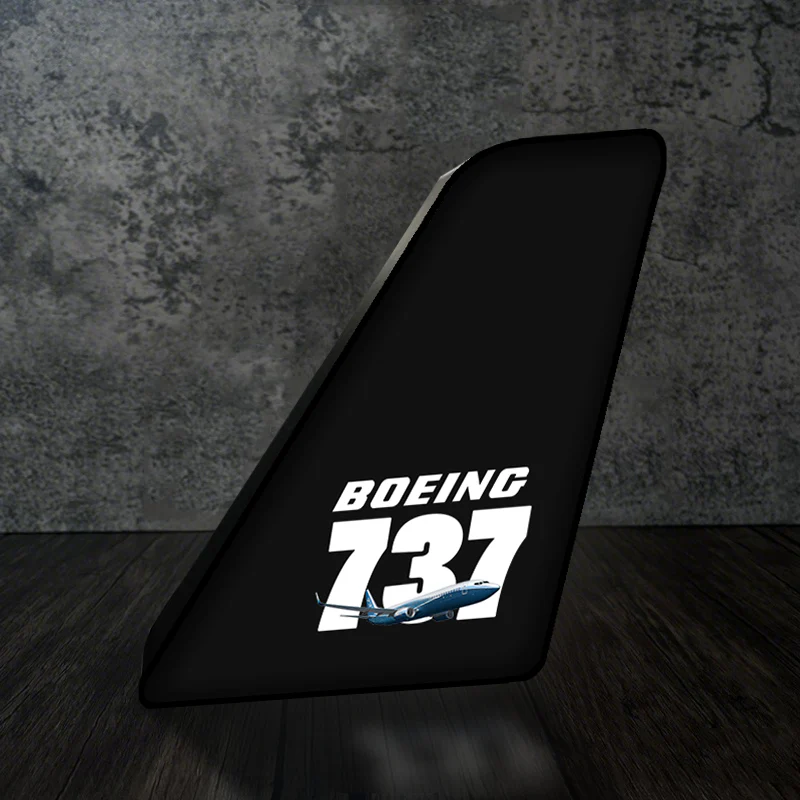 Super Boeing 737+Text Designed Led Aircraft Tail & 3D Lamp