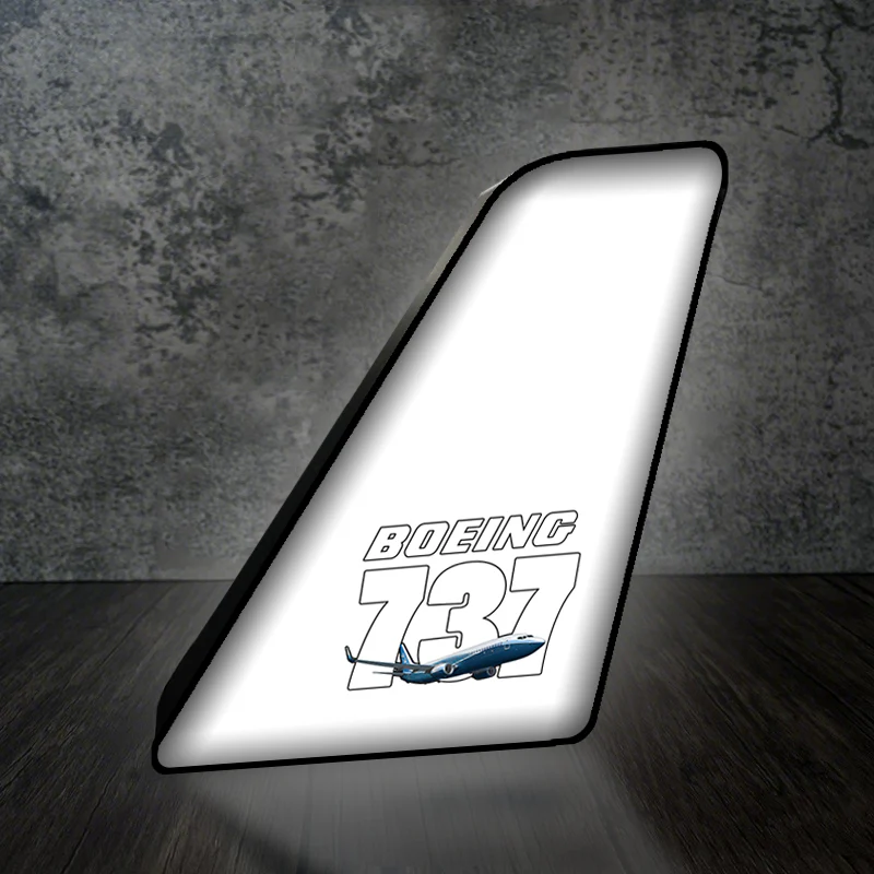 Super Boeing 737+Text Designed Led Aircraft Tail & 3D Lamp - Image 2