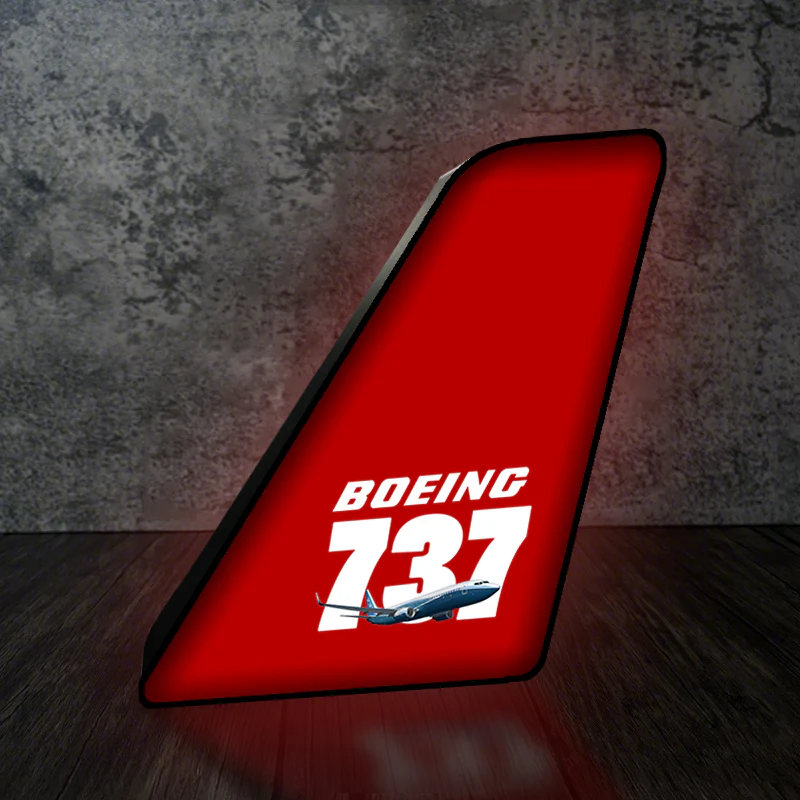 Super Boeing 737+Text Designed Led Aircraft Tail & 3D Lamp - Image 4