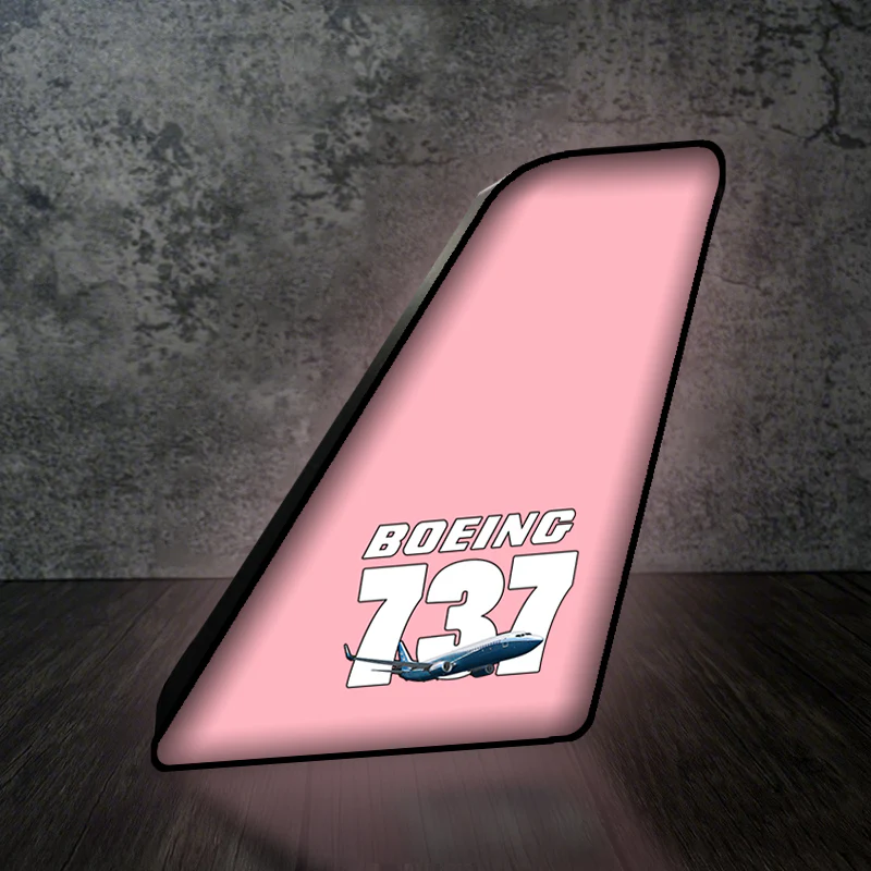 Super Boeing 737+Text Designed Led Aircraft Tail & 3D Lamp - Image 5