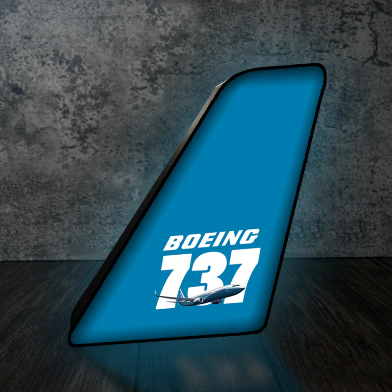 Super Boeing 737+Text Designed Led Aircraft Tail & 3D Lamp - Image 6