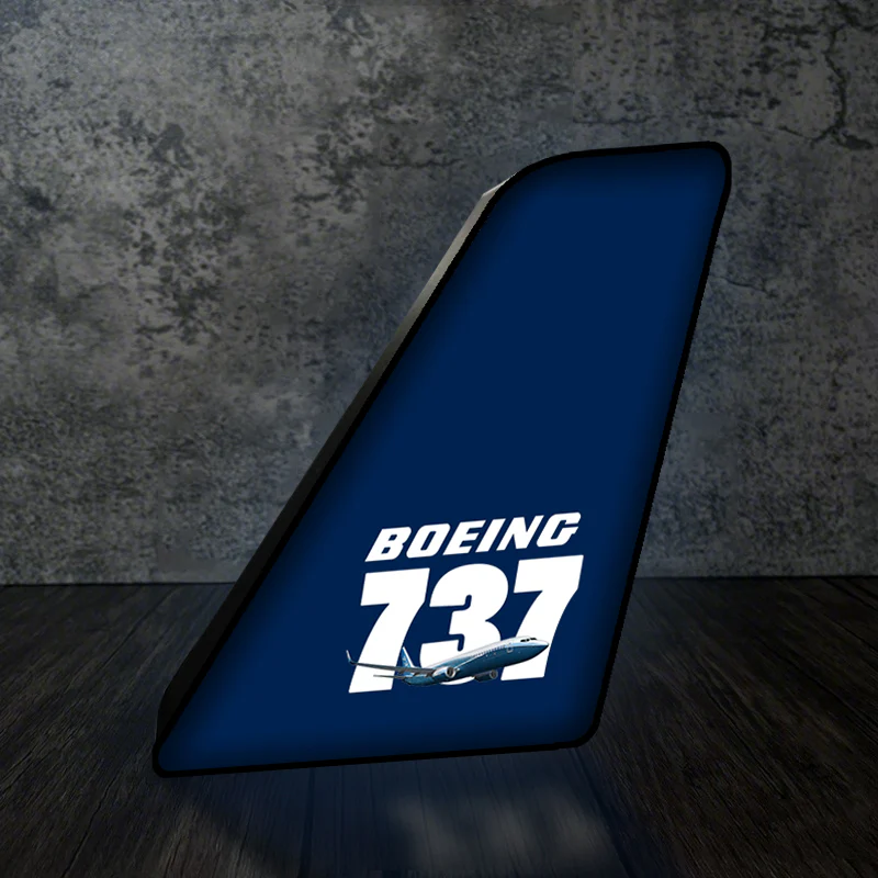 Super Boeing 737+Text Designed Led Aircraft Tail & 3D Lamp - Image 8