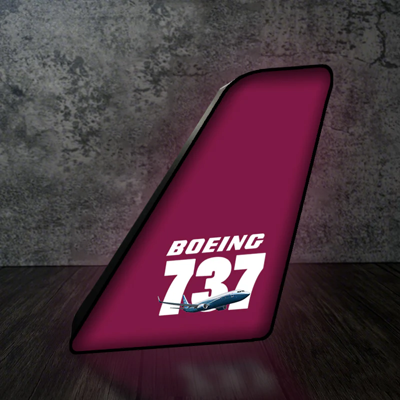Super Boeing 737+Text Designed Led Aircraft Tail & 3D Lamp - Image 9