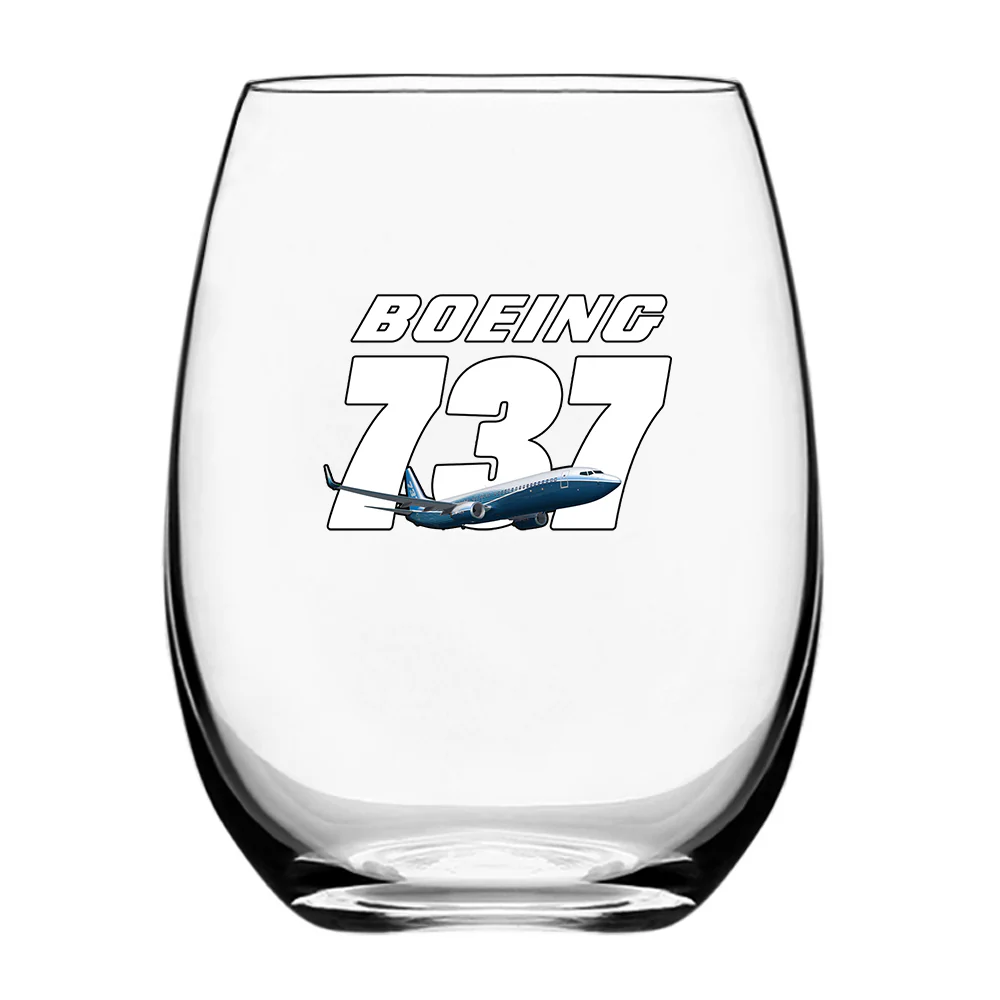 Super Boeing 737+Text Designed Water & Drink Glasses - Image 2