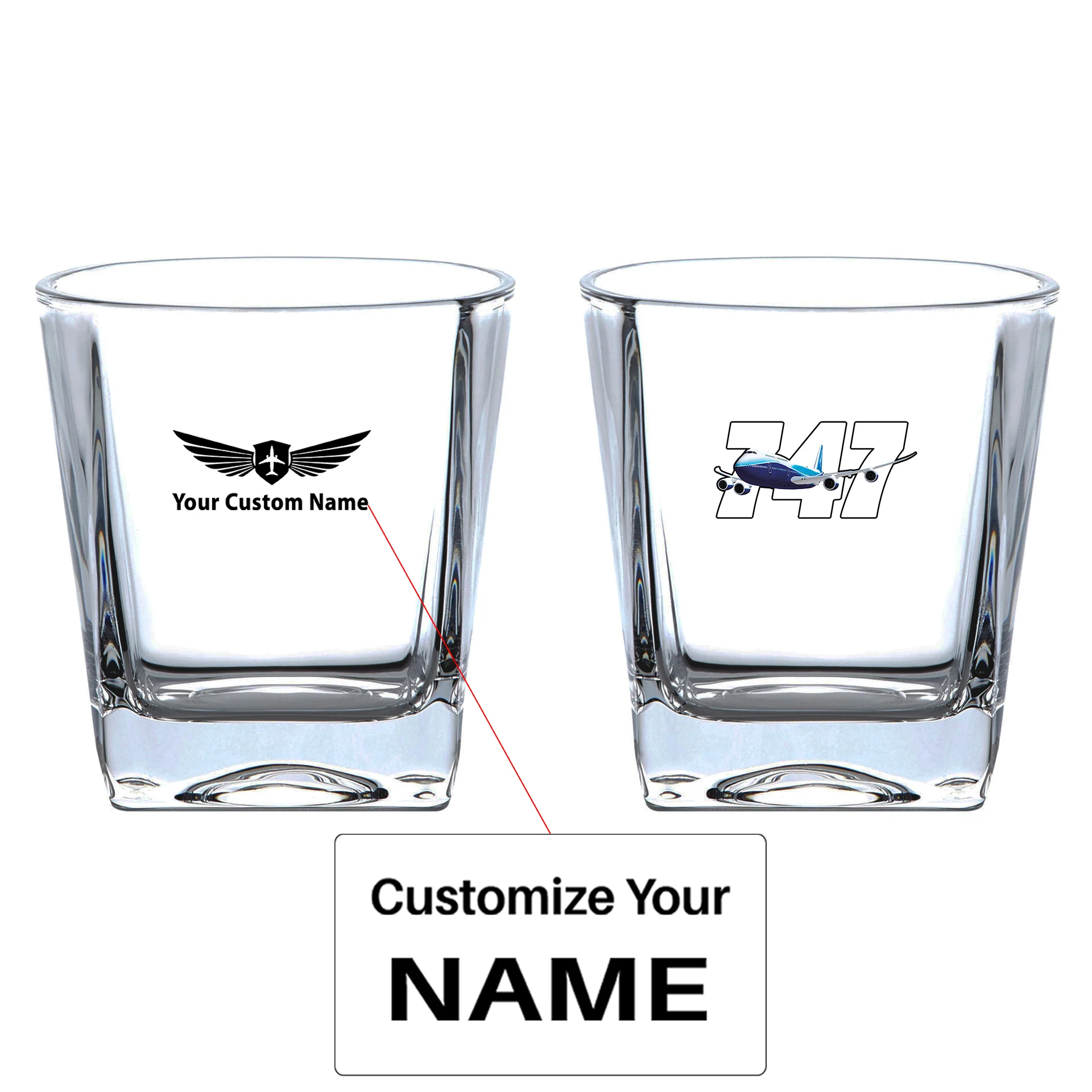 Super Boeing 747 Designed Whiskey Glass