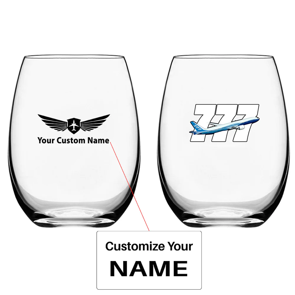 Super Boeing 777 Designed Water & Drink Glasses