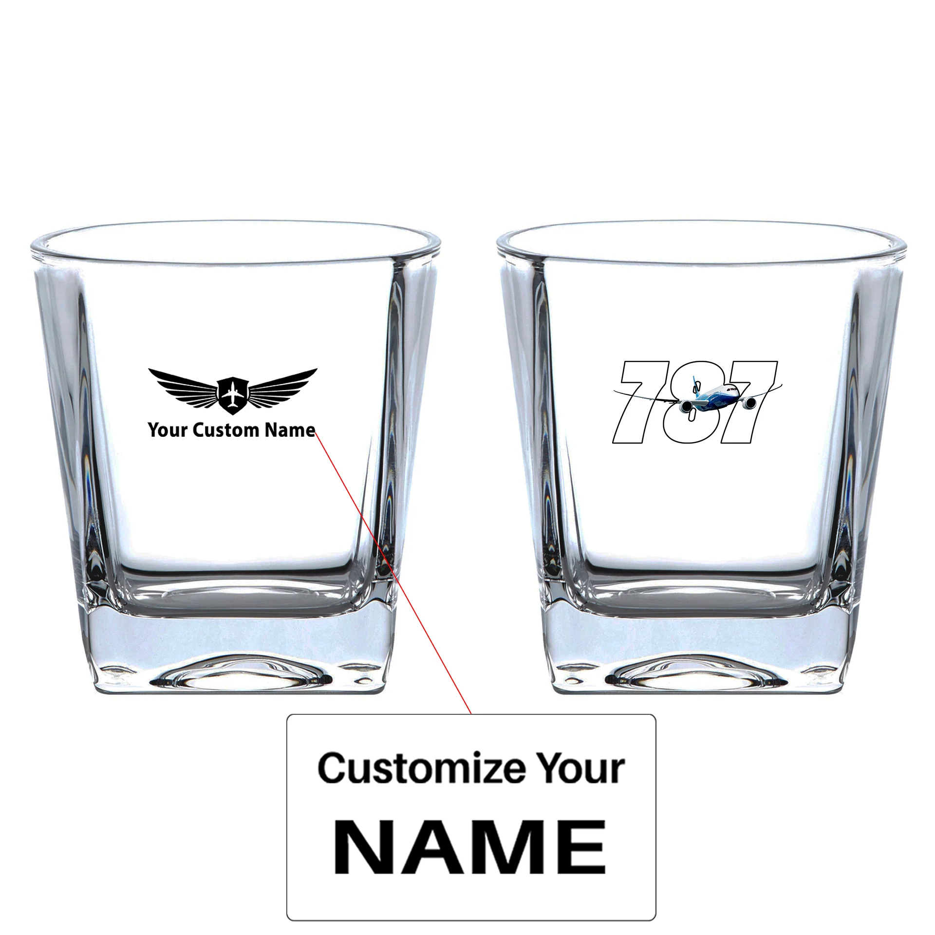 Super Boeing 787 Designed Whiskey Glass