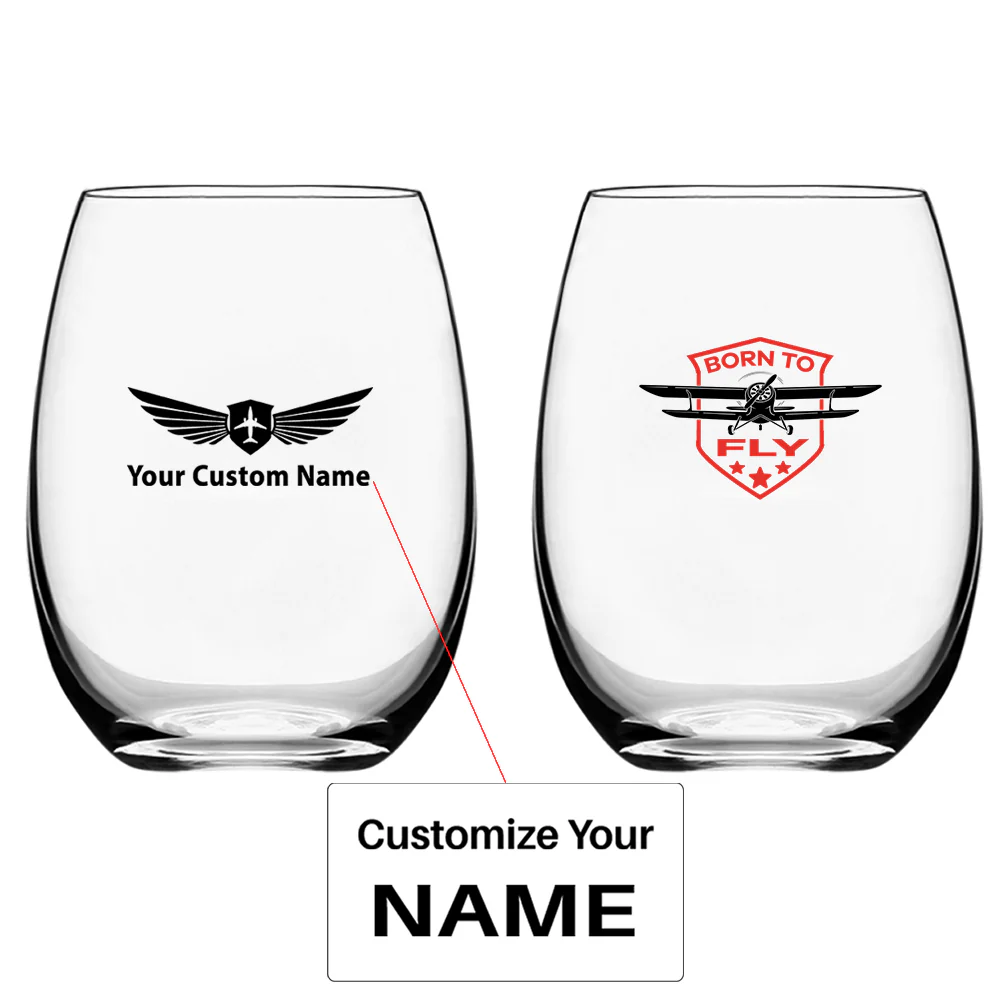 Super Born To Fly Designed Water & Drink Glasses
