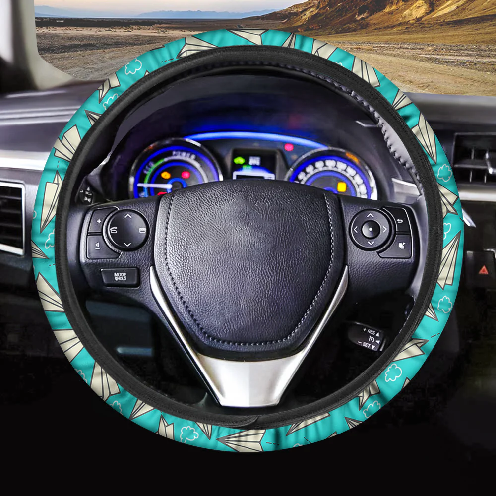 Super Cool Paper Airplanes Designed Car Steering Wheel Cover