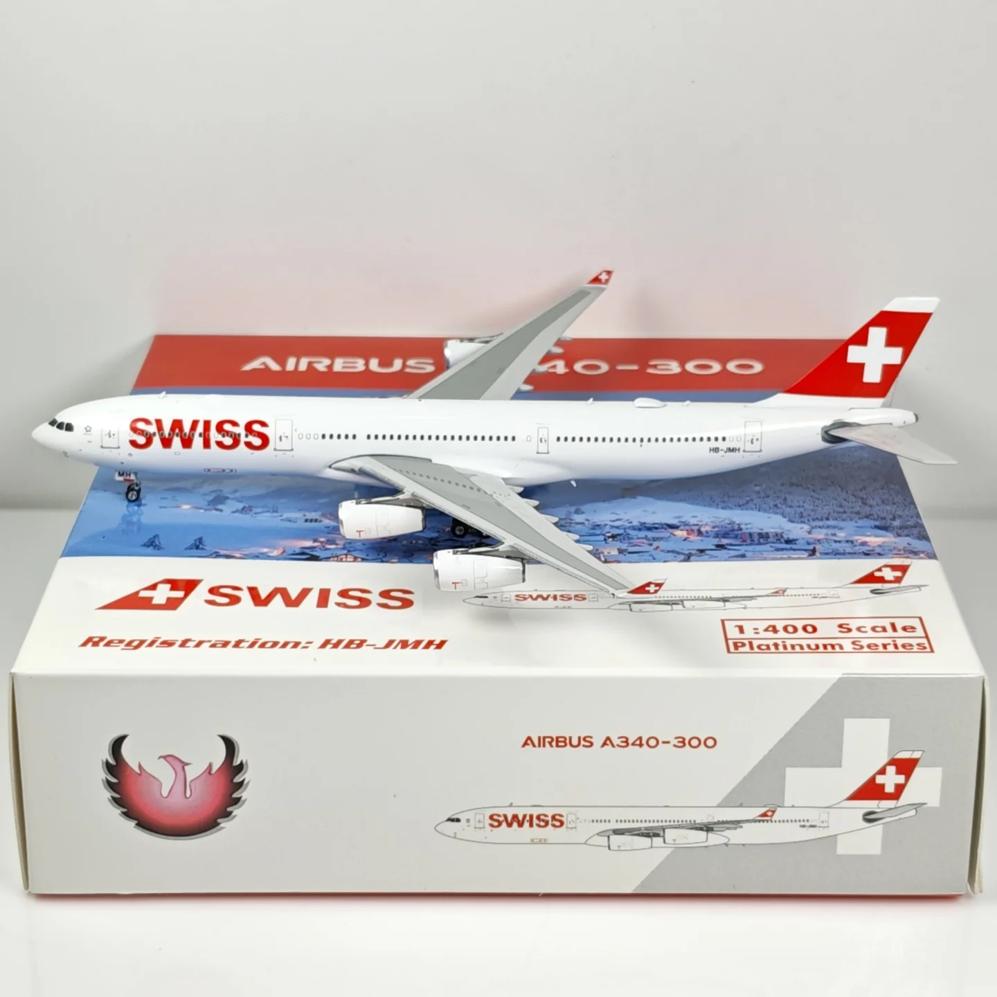 Swiss Airlines Airbus A340-300 HB-JMH Airplane Model - Image 7
