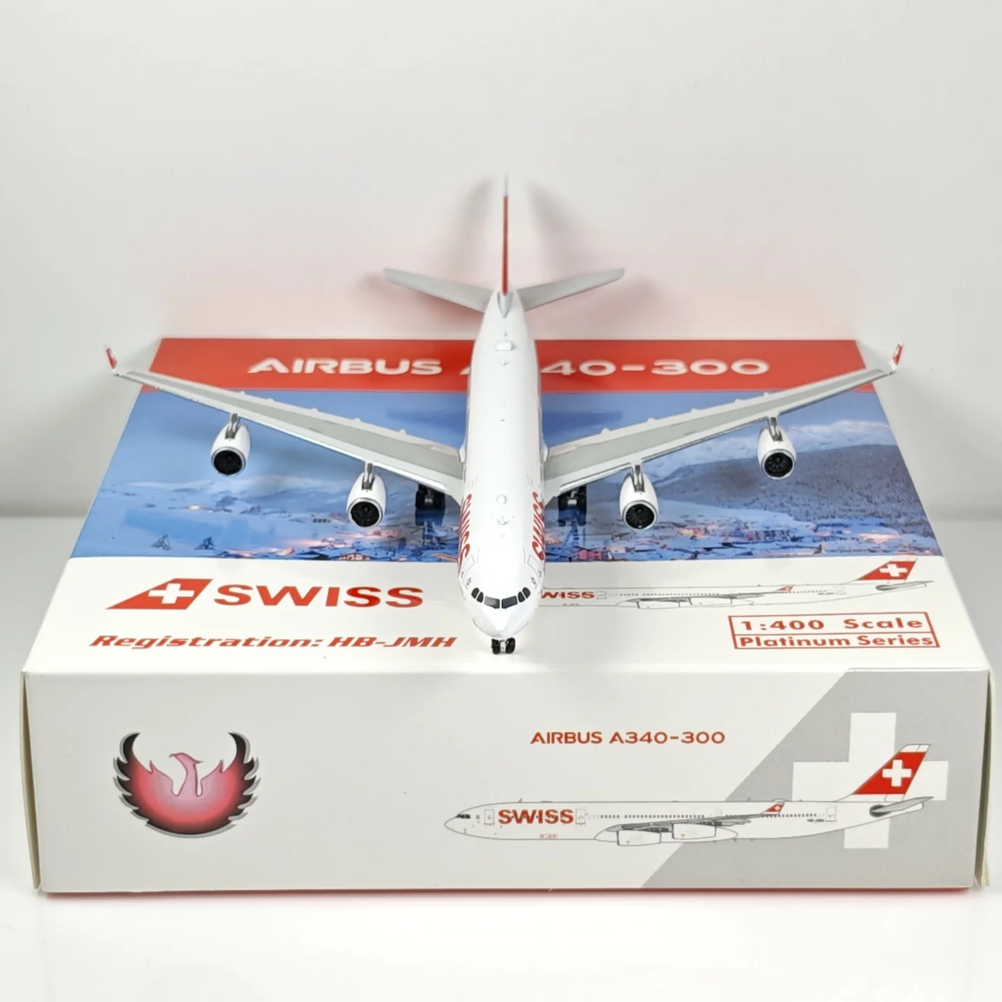 Swiss Airlines Airbus A340-300 HB-JMH Airplane Model - Image 8
